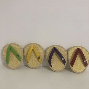 Drinkwear Wine Glass Coasters Flip Flop Sandals